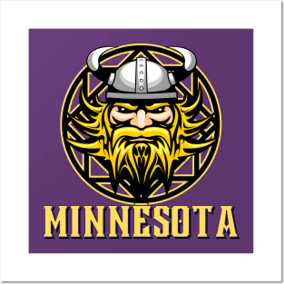 Minnesota Football NFL - Beserker Viking Posters and Art